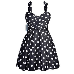 Cocopear Women’s Elegant Crossover One Piece Swim Dress L NWT